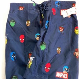Marvel navy Medium NWT men’s swim trunks